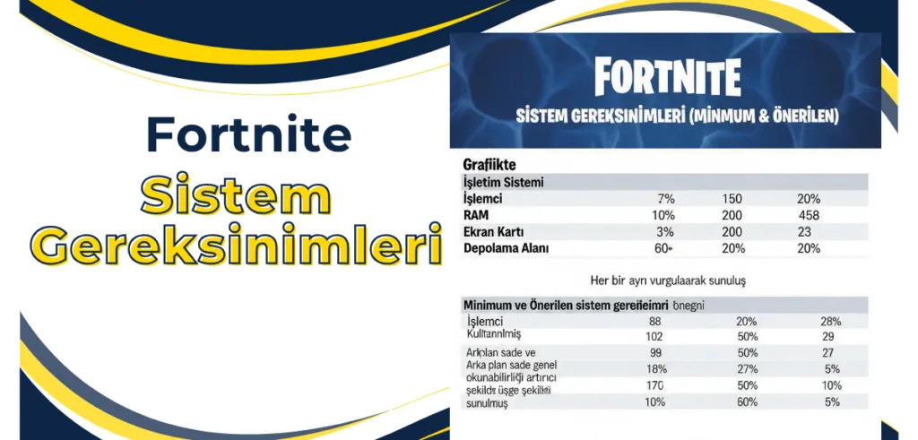 Fortnite Sistem Gereksinimleri (Minimum & Önerilen)