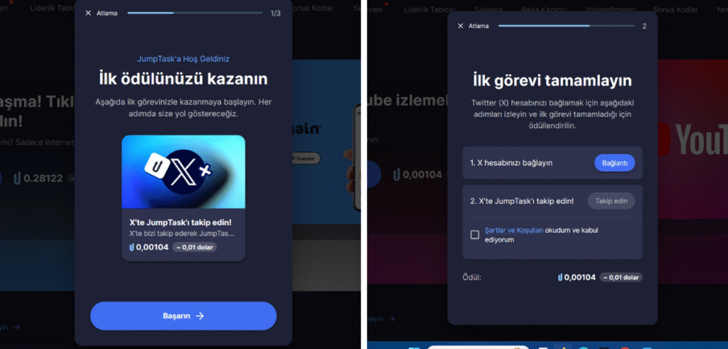 Jumptask - İlk Görevler