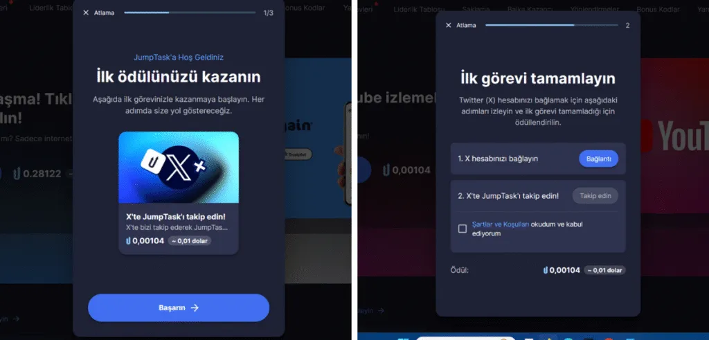 Jumptask - İlk Görevler