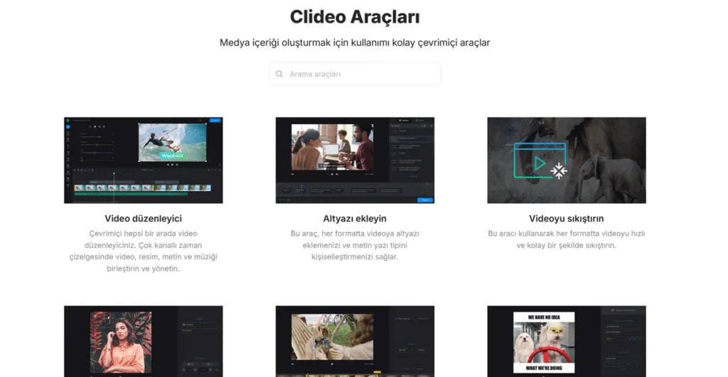 Clideo Uygulama Araçları