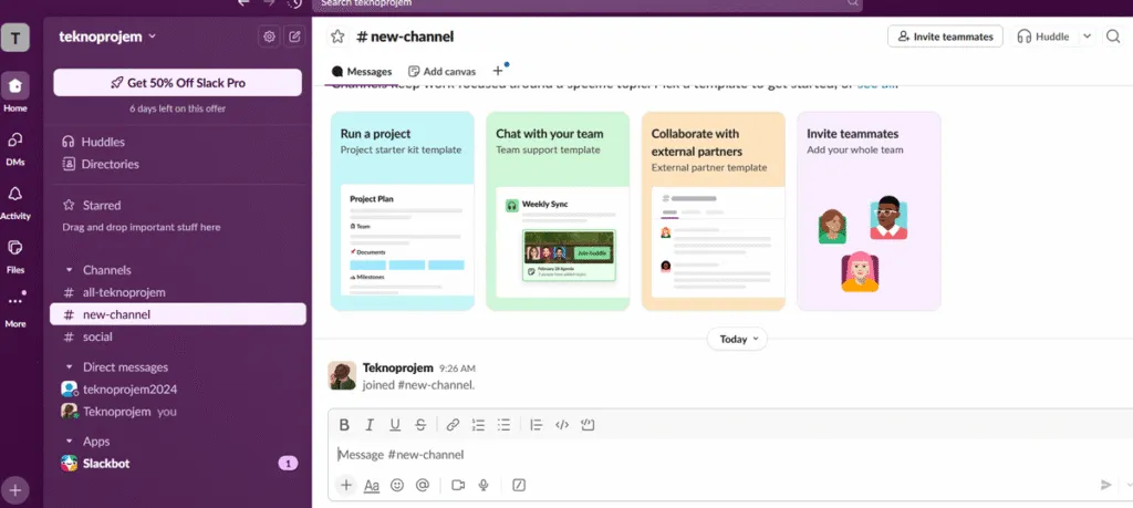 Discord benzeri Uygulamalar - Slack