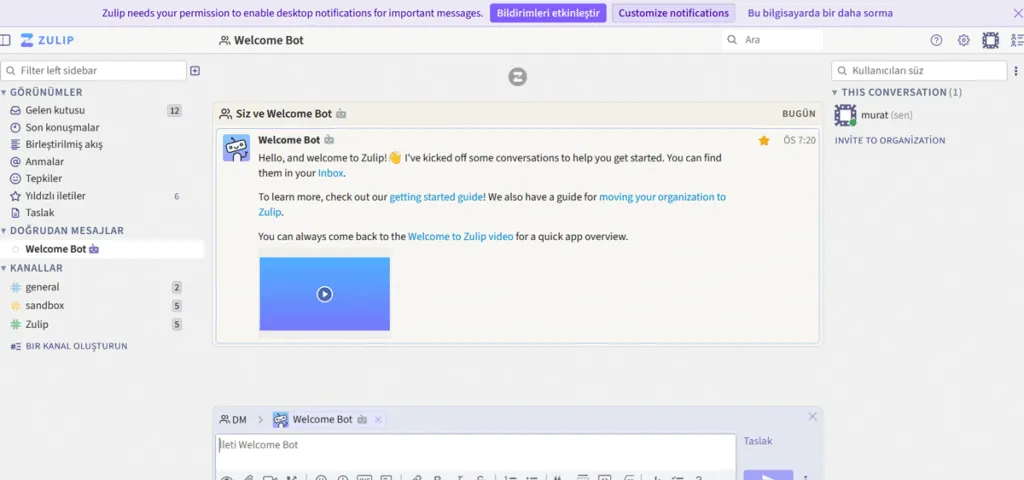 Discord benzeri uygulamalar - Zulip