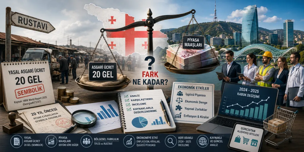 Gürcistan Asgari Ücret ile Piyasa Maaşları Arasındaki Fark Ne Kadar?