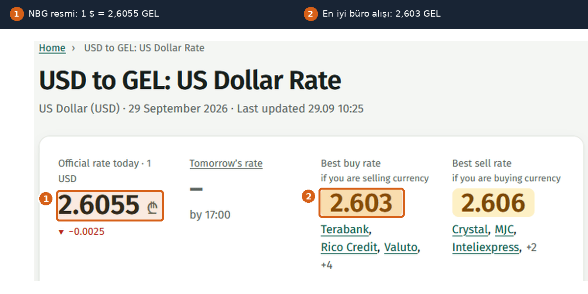 Dolar lari kuru Gürcistan