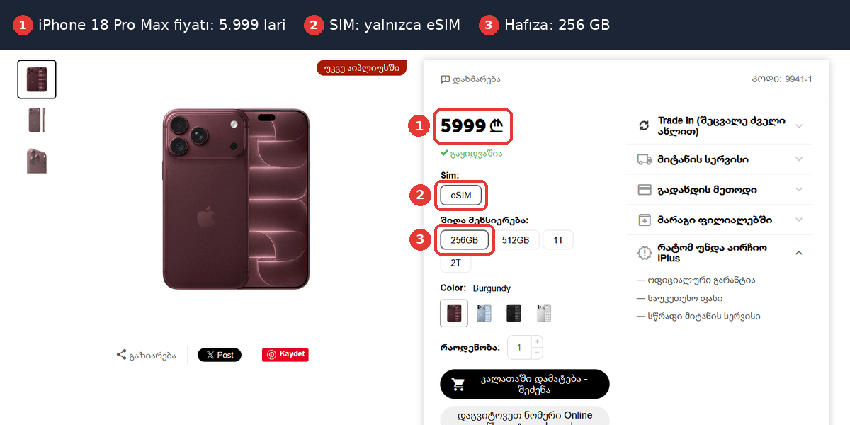 iPlus iPhone 18 Pro Max fiyatı