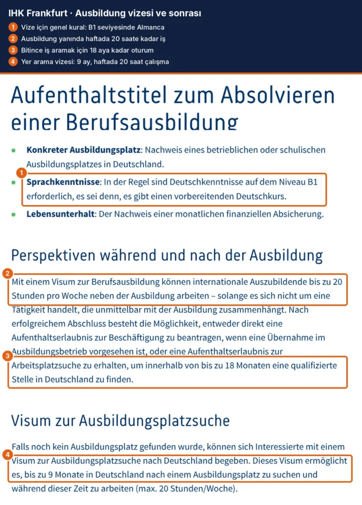Ausbildung vizesi 18 ay iş arama