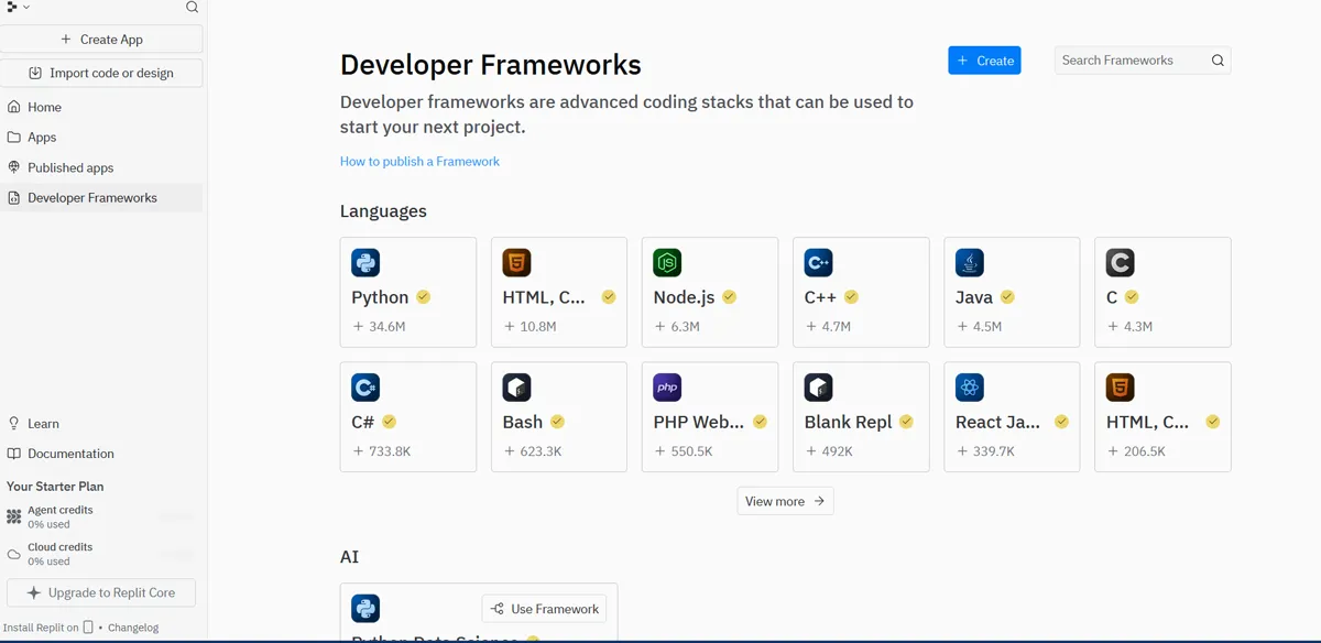 Developer Frameworks (Geliştirici Çerçeveleri)
