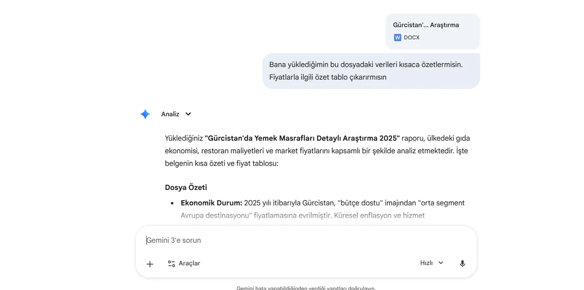 Yapay Zeka Uygulamaları - Gemini