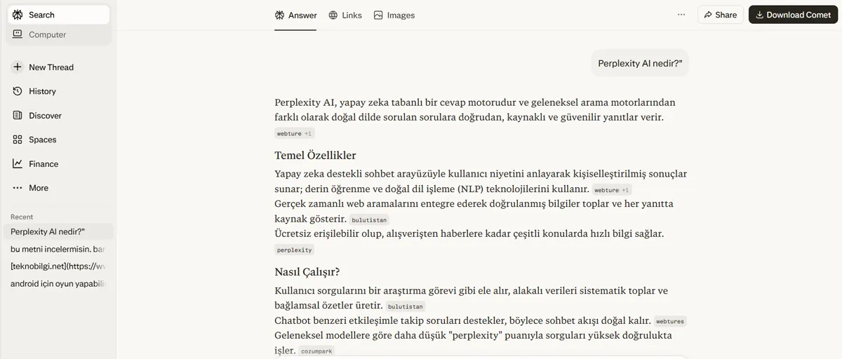 Perplexity AI İncelemesi - Perplexity AI nedir?