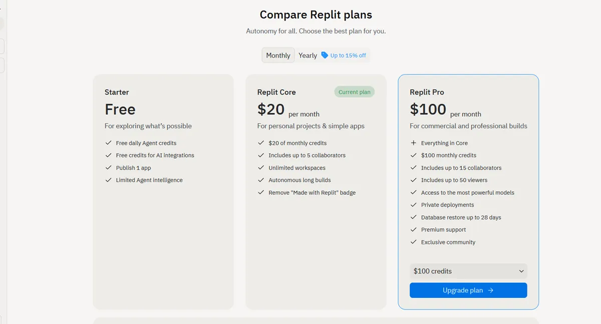 Truth or Dare Oyun Hazırlıkları - Replit Bütçeye Göre Plan Seçimi