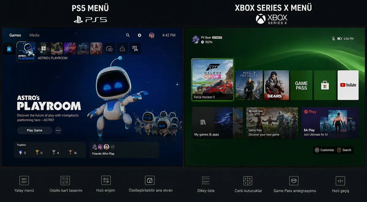 Arayüz Tarafında Kim Önde? PS5 mi X Box mı?