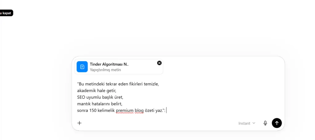 ChatGPT Business Makale Ekleme Farkı 