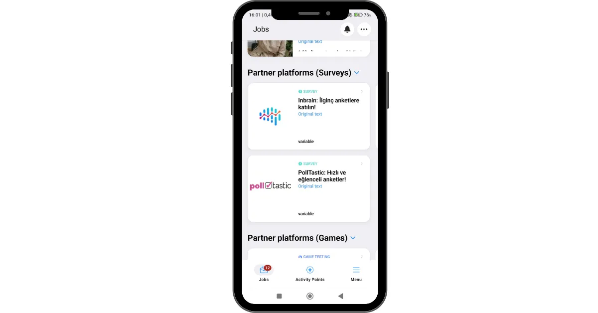 Clickworker - Partner Platforms(Surveys)