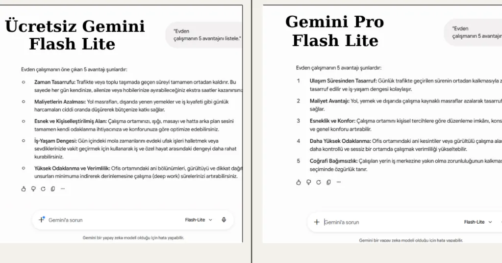 Flash Lite Modeli: Ücretsiz vs Ücretli Karşılaştırması