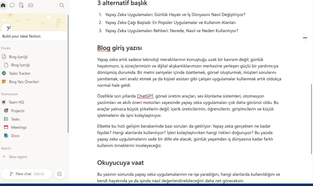 Yazı yazdırma  içerik üretimi