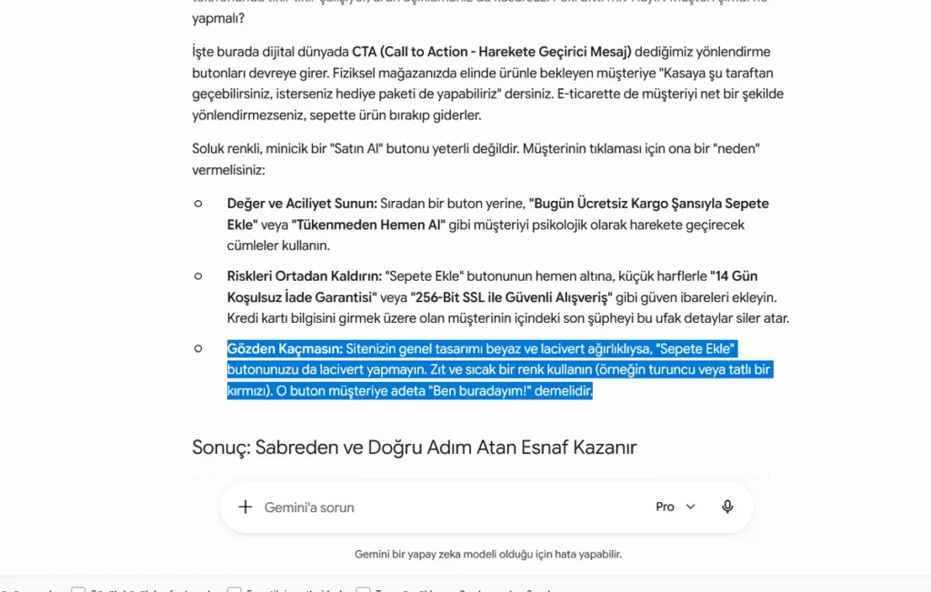 Pro Standart - CTA bölümü