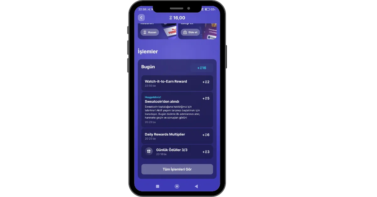 Para Kazandıran Uygulamalar-Sweatcoin EK Puan