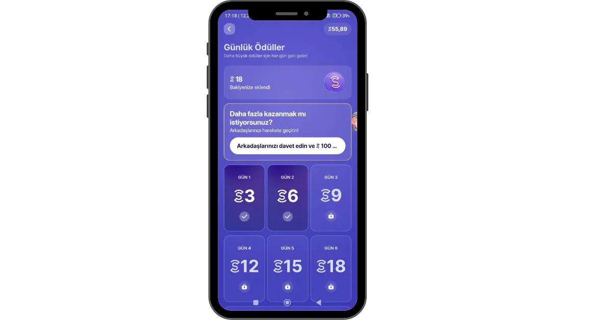 Sweatcoin - 2. GÜn Deneyimi - Reklam İzleme Görevleri