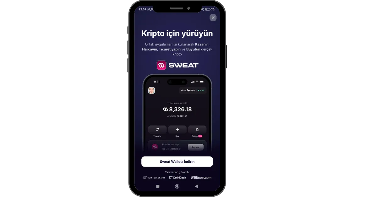 Sweatcoin-2.GÜn Deneyimi-Sweat Walllet