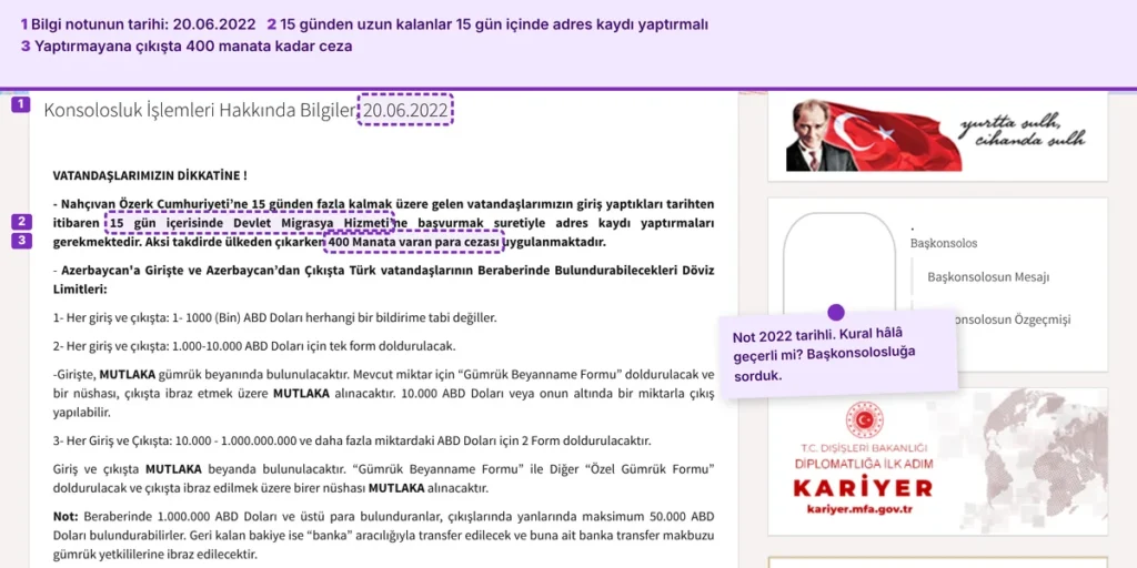 Nahçıvan 15 gün adres kaydı