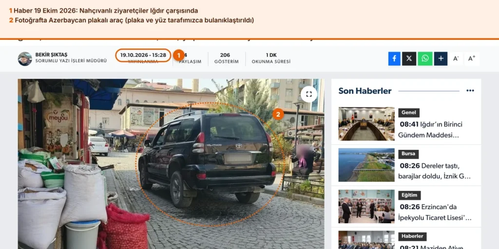 Iğdır çarşısında Nahçıvanlı ziyaretçiler