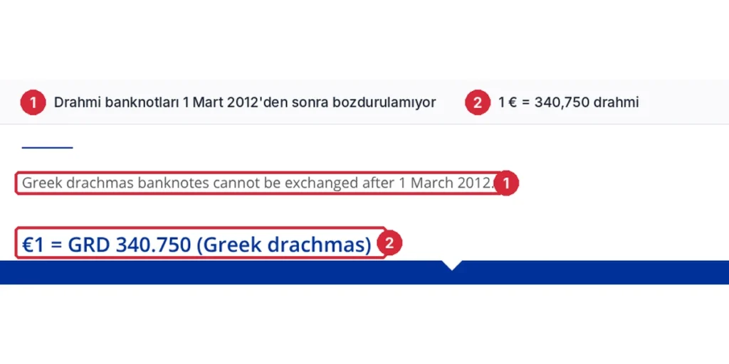 Drahmi euro dönüşüm oranı