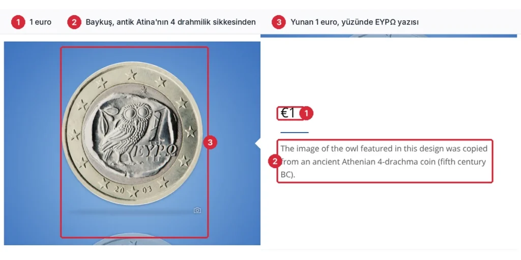 Yunan 1 euro baykuşlu madeni para